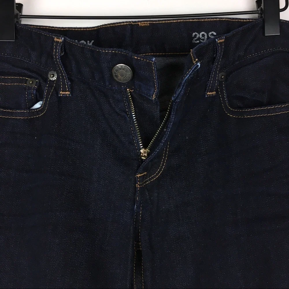 J CREW Jeans Matchstick Straight Leg Ultra Dark Wash Stretch Denim 29S Short